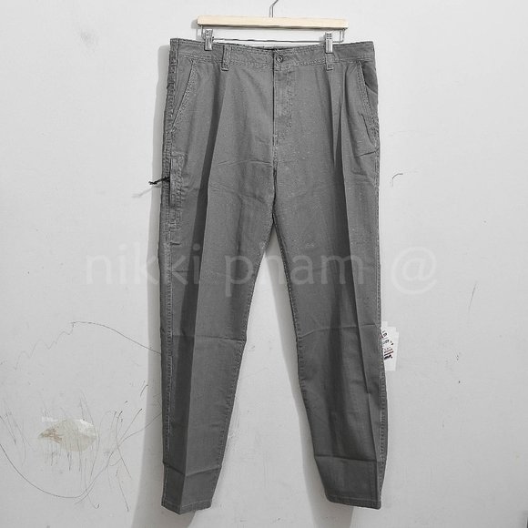 NWT GH Bass Men's 5 Pocket Canvas Terrain Stretch Utility Pants IN GRAY